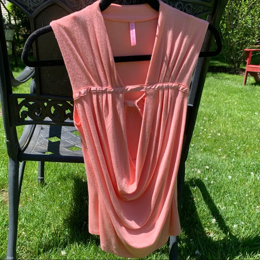 Sexy Coral Peel a Boo Top